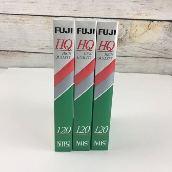 3 Fuji HQ-120 VHS Sealed New Video Cassette Tapes - Picture 2 of 4